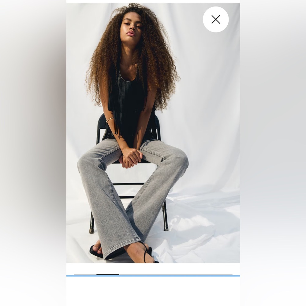 Divided by H&M Gray low rise, flare Jeans